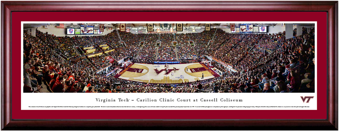 Virginia Tech Hokies Basketball Cassell Coliseum Framed Print 