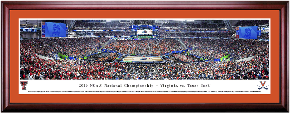 2019 NCAA Final Four Tip-off Basketball Virginia vs. Texas Tech Framed Print
