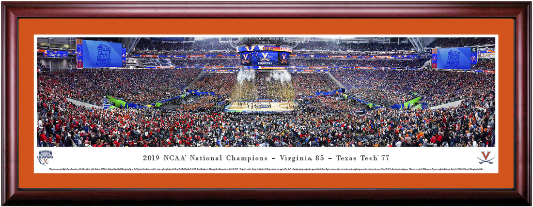 2019 NCAA Final Four Virginia Wins CELEBRATION Framed Print 