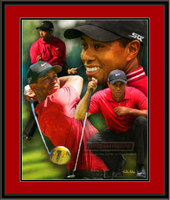 Tiger Woods Composite Framed Art 