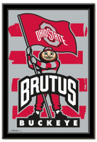 Ohio State College Basketball Touch of Color 20x11 Matte Poster Print Wall Art TOC