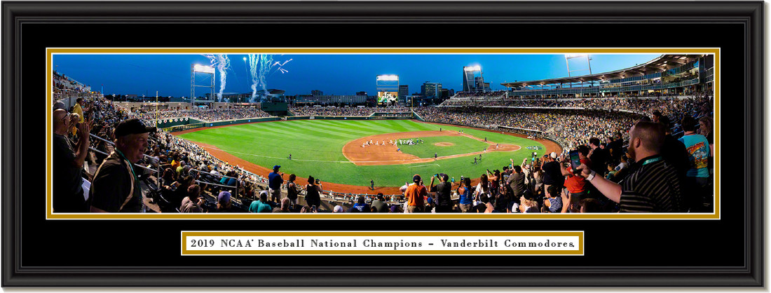 2019 College World Series Vanderbilt CELEBRATION Framed Print
