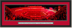 Georgia Bulldogs -- Red Lights -- At Sanford Stadium Framed Print