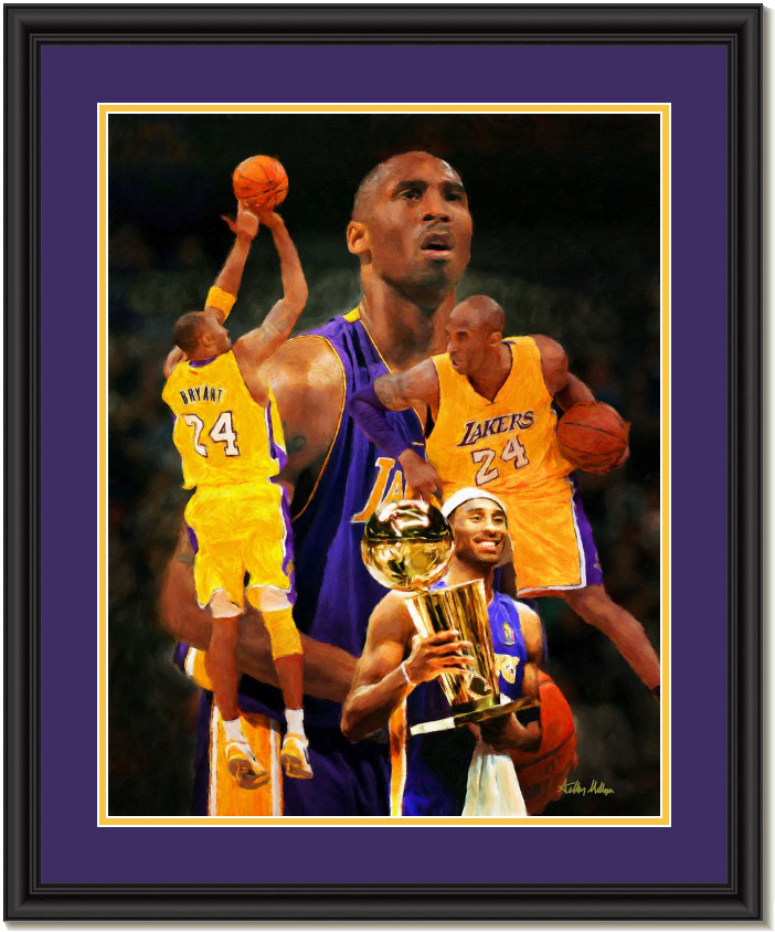 Kobe Bryant Composite Framed Art