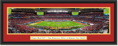 2020 Super Bowl -- KICK OFF -- Kansas City Chiefs and San Francisco 49ers Framed Print