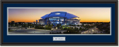 AT&T Stadium - Home of the Dallas Cowboys - at Twilight Framed Panoramic