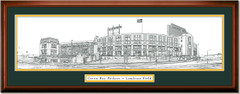 Green Bay Packers Lambeau Field Illustrated Framed Print