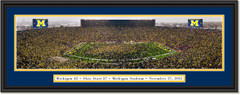 Michigan Wolverines - Storming the Field - Michigan Stadium Big House Framed Print