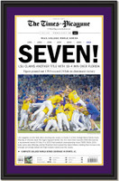 LSU Baseball 2023 World Series Champs Front Page Framed Poster