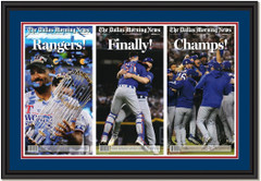 Rangers! Finally! Champs! Three Front Pages Framed Print