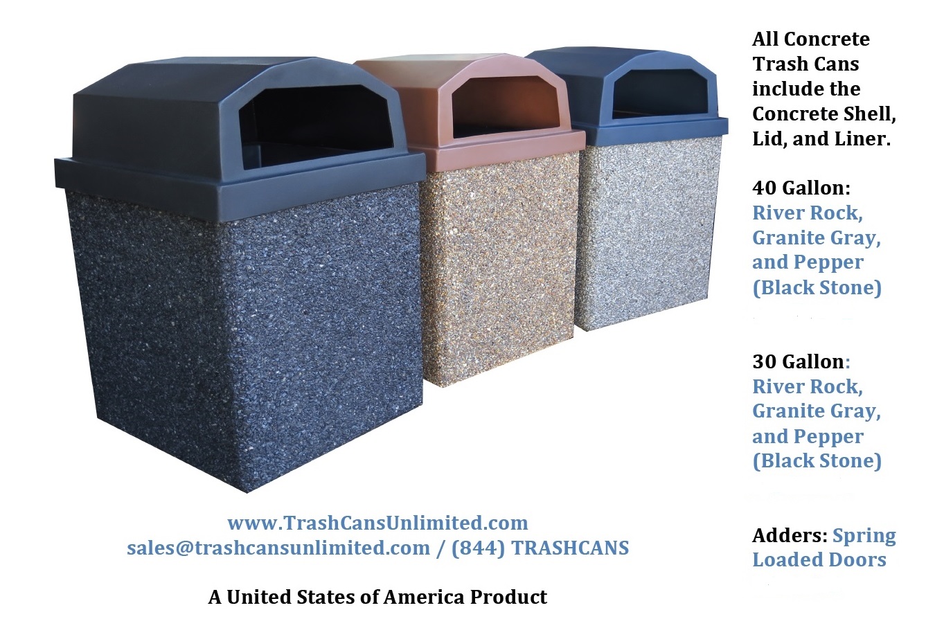 Concrete Garbage Can - Outdoor Garbage Cans - Outdoor Litter Can
