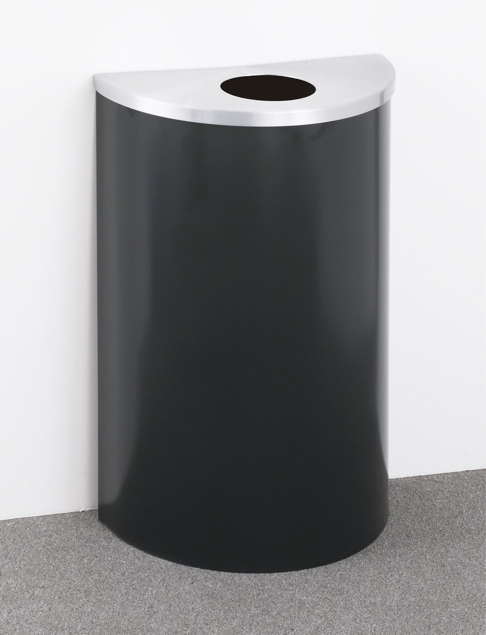 14 Gal. Glaro Half Round Trash Can or Recycle Bin w/Plastic Liner 1891
