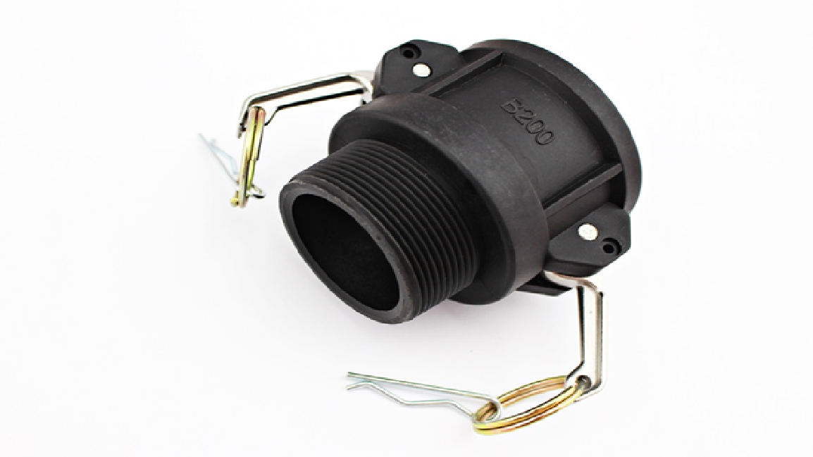 Type B Male 2 inch Camlock Fitting to 2 inch male thin thread, PP