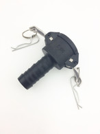 Type C Female 1 inch Camlock Fitting to 1 inch Hose Tail, PP Plastic (C100)