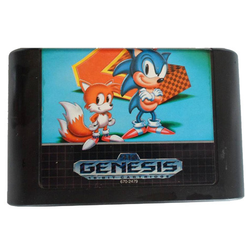 Sonic The Hedgehog 2 Sega Genesis Game Cartridge | DKOldies.