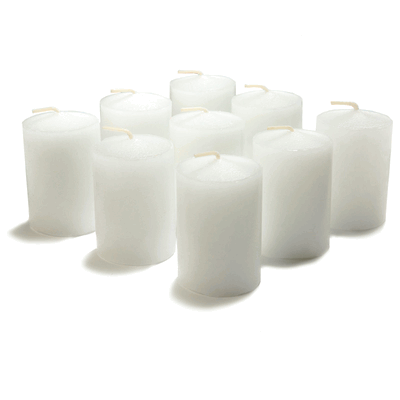 Bulk Unscented White Votive Candles 