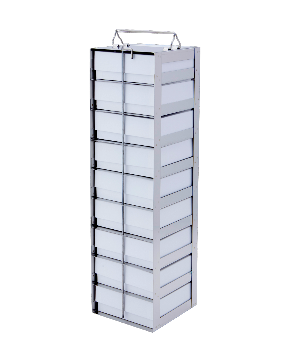 Crystal Technology UF-452 Standard Freezer Rack for 2 Boxes 4 x 5 Cap Stainless Steel 