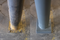 Comparison of Base Plate Bollard and a Gray Plated Bollard Cover 