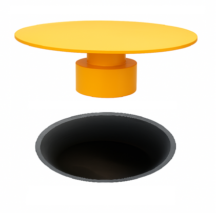 Temporary hole cover construction.