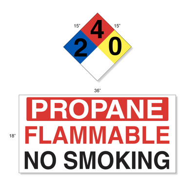AST Propane High Performance Graphic Set - 1 Each NFPA & Tank Decal