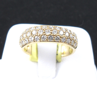 1 Carat Micro Pave Diamond Band Ring, in 18k Yellow Gold