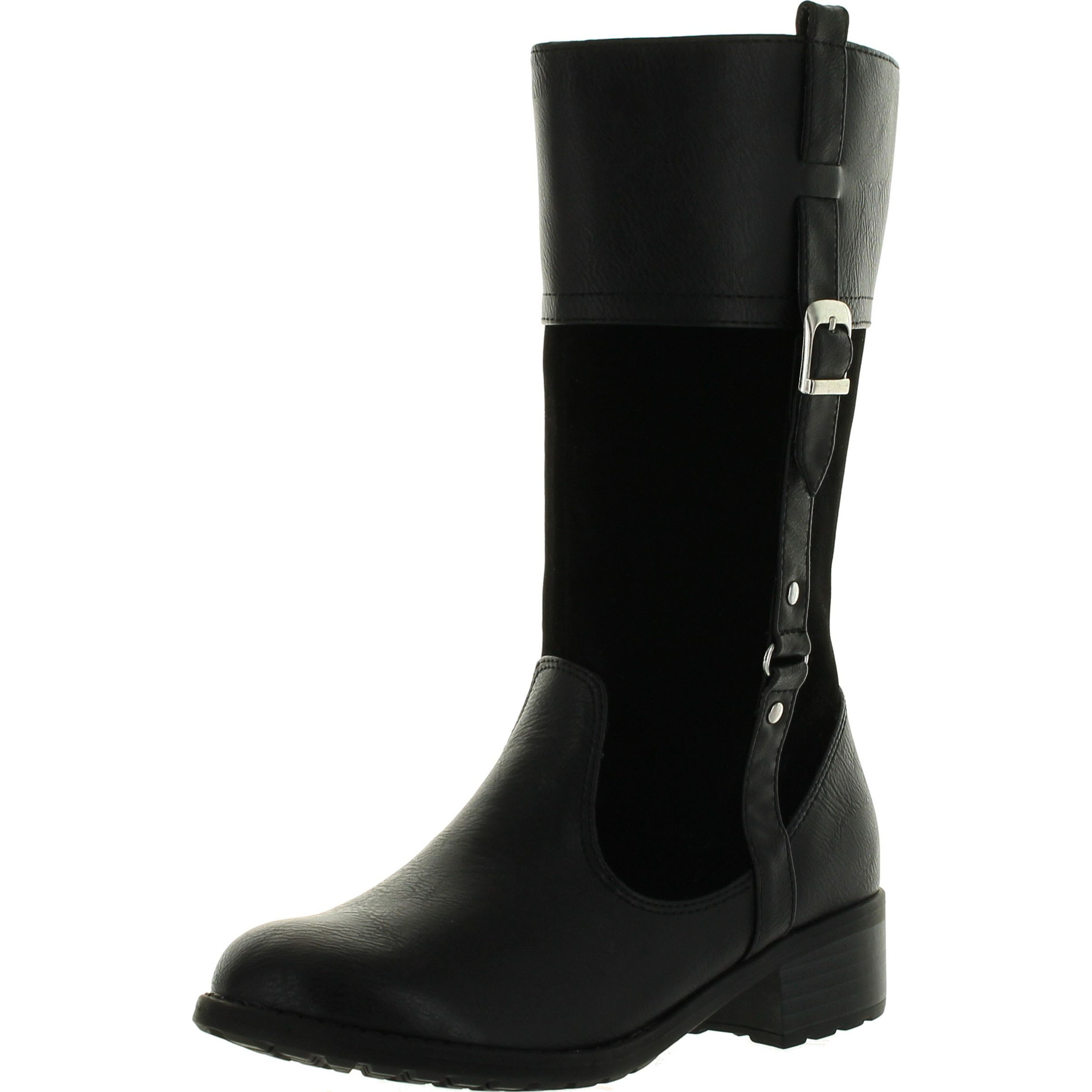 New Rachel Windham Youth Girls Black Fashion Riding Side Zipper Tall Boots 12-4