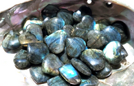 Labradorite Hand Carved Mini Heart