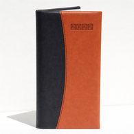 2027 Pocket Diary Vegan Leather Capri Black/Tan (Hard  Cover)