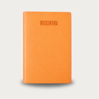 2027  Weekly (WEEK AT A GLANCE) Diary Firenze Vegan Leather Orange (Soft Cover)