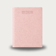 2027 Weekly (WEEK AT A GLANCE) Diary  Suede Vegan Leather Pink (Soft Cover)