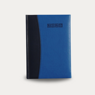 2027 Daily (DAY PER PAGE)Diary Capri Vegan Leather Blue/Blue (Hard Cover)