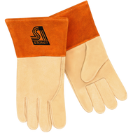 Steiner 0219-M Unlined Premium Top Grain Pigskin TIG Welding Gloves with 4 Cuff Medium