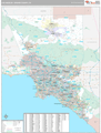 LOS ANGELS/ORANGE COUNTIES WALL MAP 2024