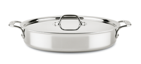 All-Clad D3 Compact SS 4.5 Qt Sear & Roast Pan with Lid -No box