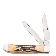  Bear and Son Cutlery -  Mini Trapper - Genuine India Stag Bone Handles -NEW