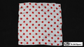 21 Inch Production Silk (White with Red Dots) by Mr. Magic