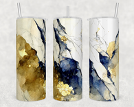 Navy and Gold Marble
