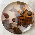 Vintage Knowles Norman Rockwell Plate The Shadow Artist COA Original Box - 1987