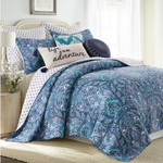 Levtex Bellamy Teal Quilt Set