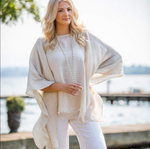 Laurel Poncho by Crown Linen - Flax