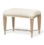 Michael Amini Villa Cherie Ottoman - Caramel