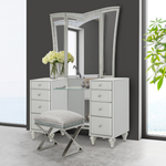 Michael Amini Melrose Plaza Vanity Bench - Dove