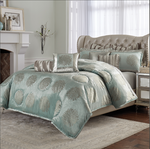 Michael Amini Regent Comforter Set - Ice Blue