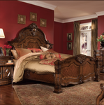 Michael Amini Windsor Court Mansion Bed - Vintage Fruitwood