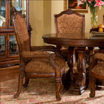 Michael Amini Windsor Court Arm Chair (Set of 2) - Vintage Fruitwood