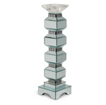 Michael Amini Montreal Mirrored 4-Tier Crystal Candle Holder (set of 2)