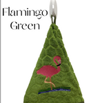 Provence Flamingo Round Terrycloth Towel - Green
