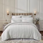 Orchids Lux Home Savoy Duvet Cover - Off White Melange