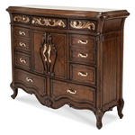 Michael Amini Platine de Royale Tall Credenza - Lt. Espresso