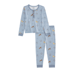 Mud Pie Blue Horseshoe Baby Pajama Set  (9-12 Mo)